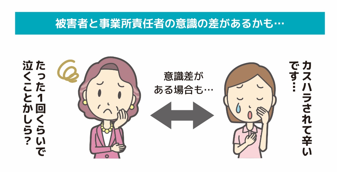 被害者と事業所責任者の意識の差があるかも…