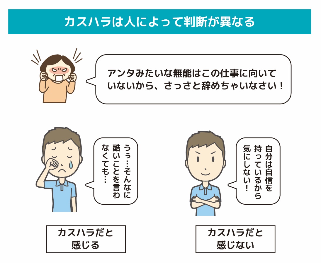 カスハラは人によって判断が異なる