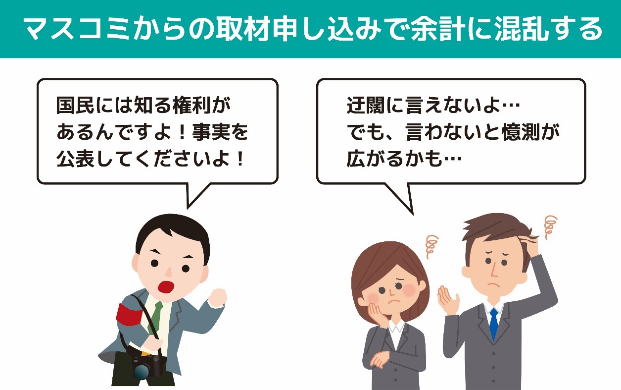 マスコミからの取材申し込みで余計に混乱する