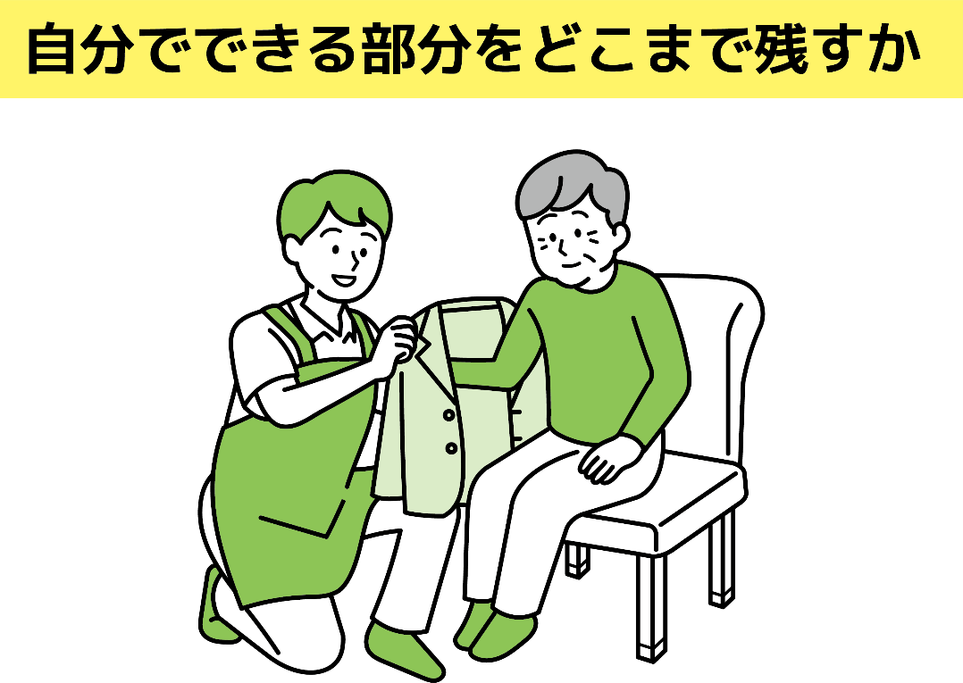 自分でできる部分をどこまで残すか