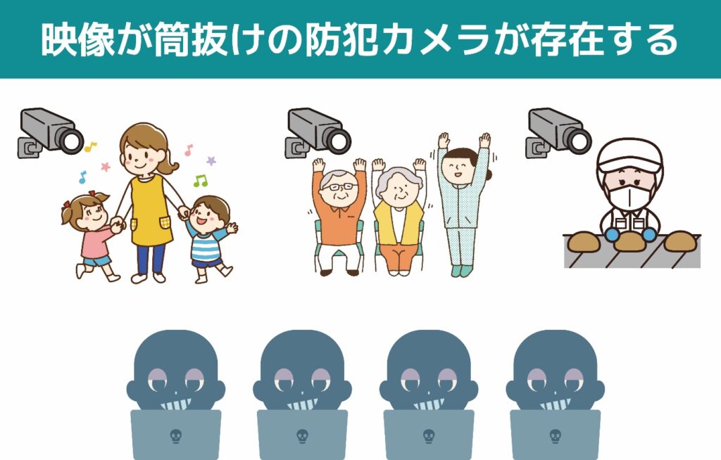 映像が筒抜けの防犯カメラが存在する