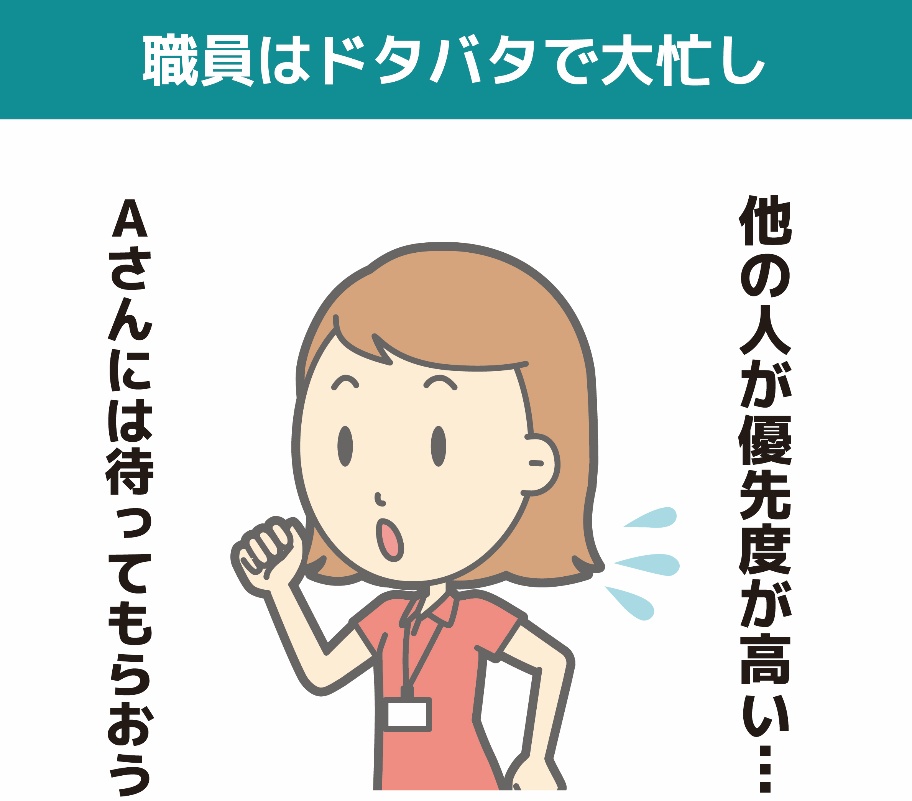 自力でトイレに行こうとして転倒したご利用者