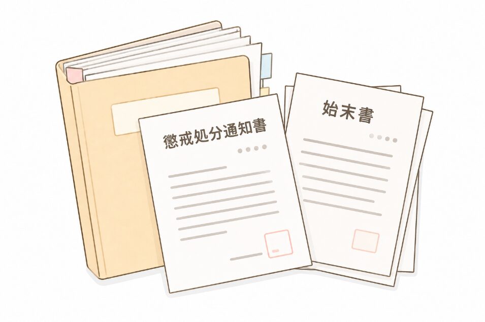 過去の懲戒処分の通知書や始末書などの記録を整えておくことが重要
